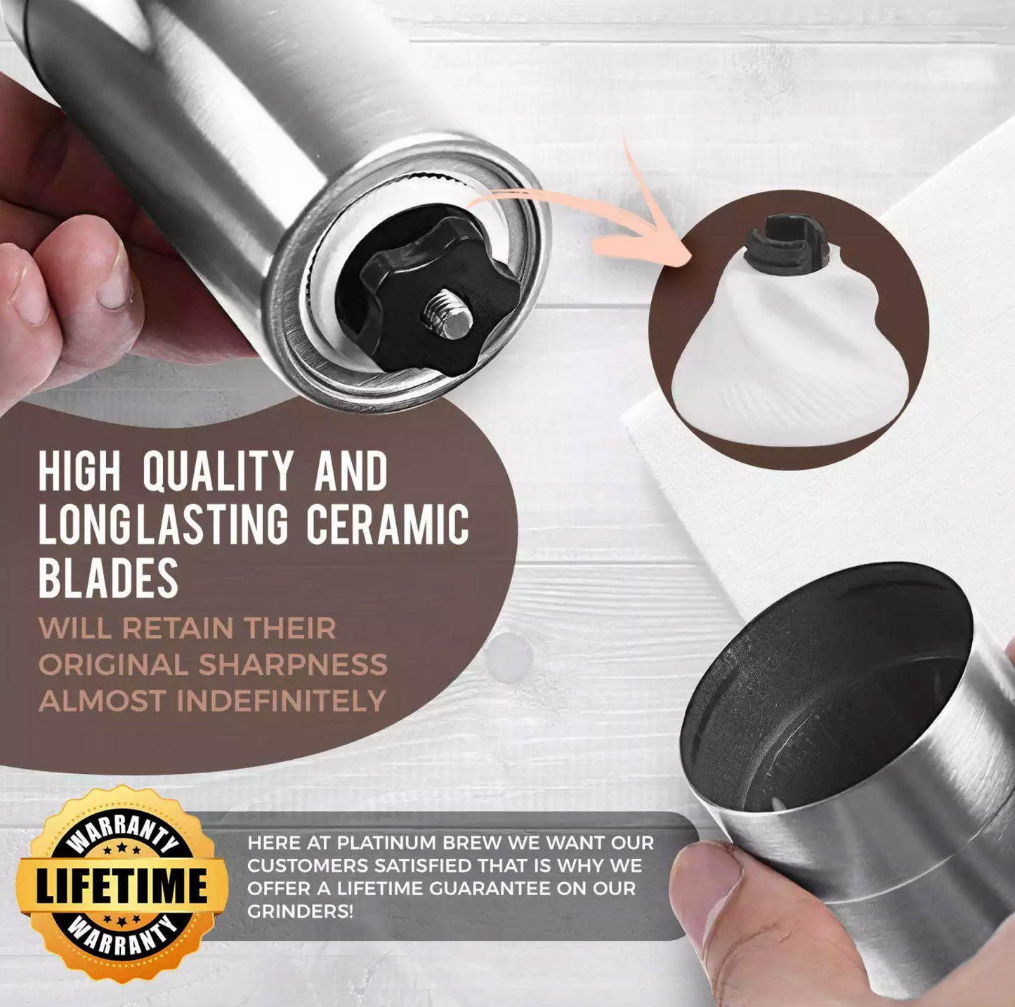 Portable Stainless Hand Grinder