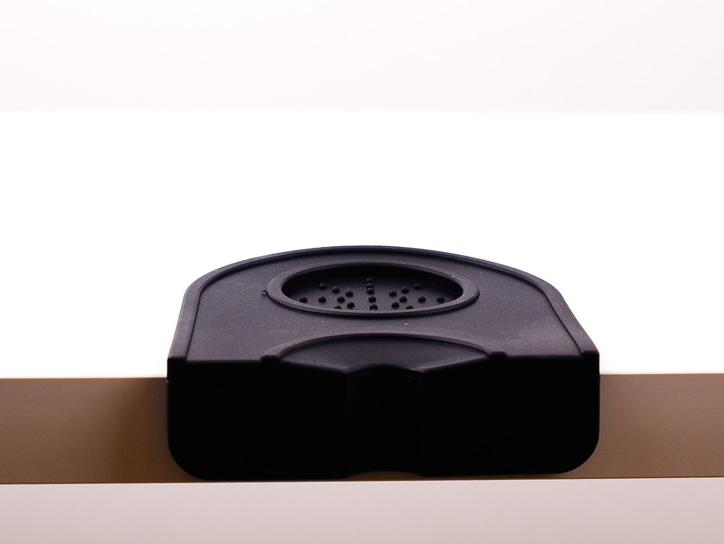 Classic black colour coffee tamper mat