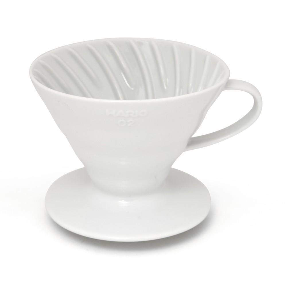 Hario V60 Ceramic  Coffee Dripper White 02